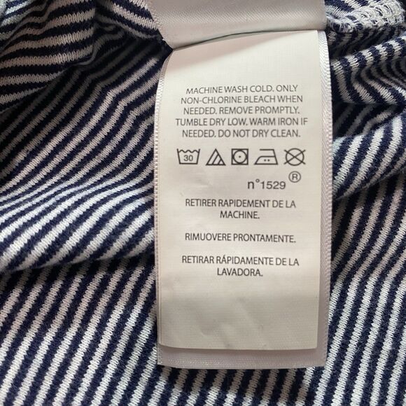 POLO RALPH LAUREN Blouse Red Pony Stripe Cap Sleeve Pullover Womens L Black - Picture 10 of 10